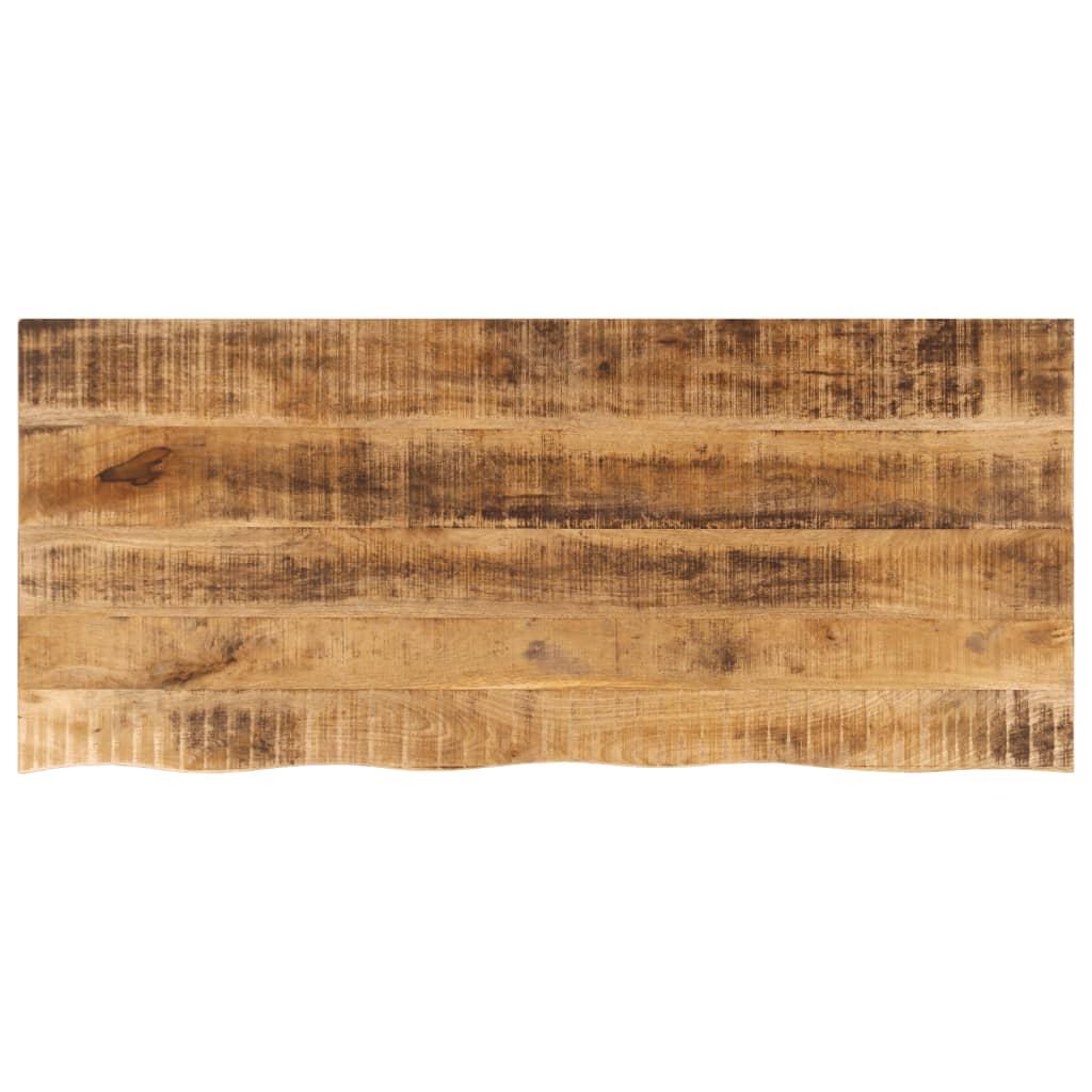Bordplade i massivt ru mangotræ 140 x 60 x 2,5 cm med naturlig kant Bordplade i massivt ru mangotræ 140 x 60 x 2,5 cm med naturlig kant