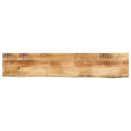 Bordplade i massivt ru mangotræ 160 x 30 x 2,5 cm med naturlig kant