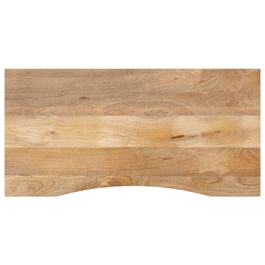 Bordplade med kurvet forkant 120×60×2,5 cm - ru massivt mangotræ Bordplade med kurvet forkant 120×60×2,5 cm - ru massivt mangotræ