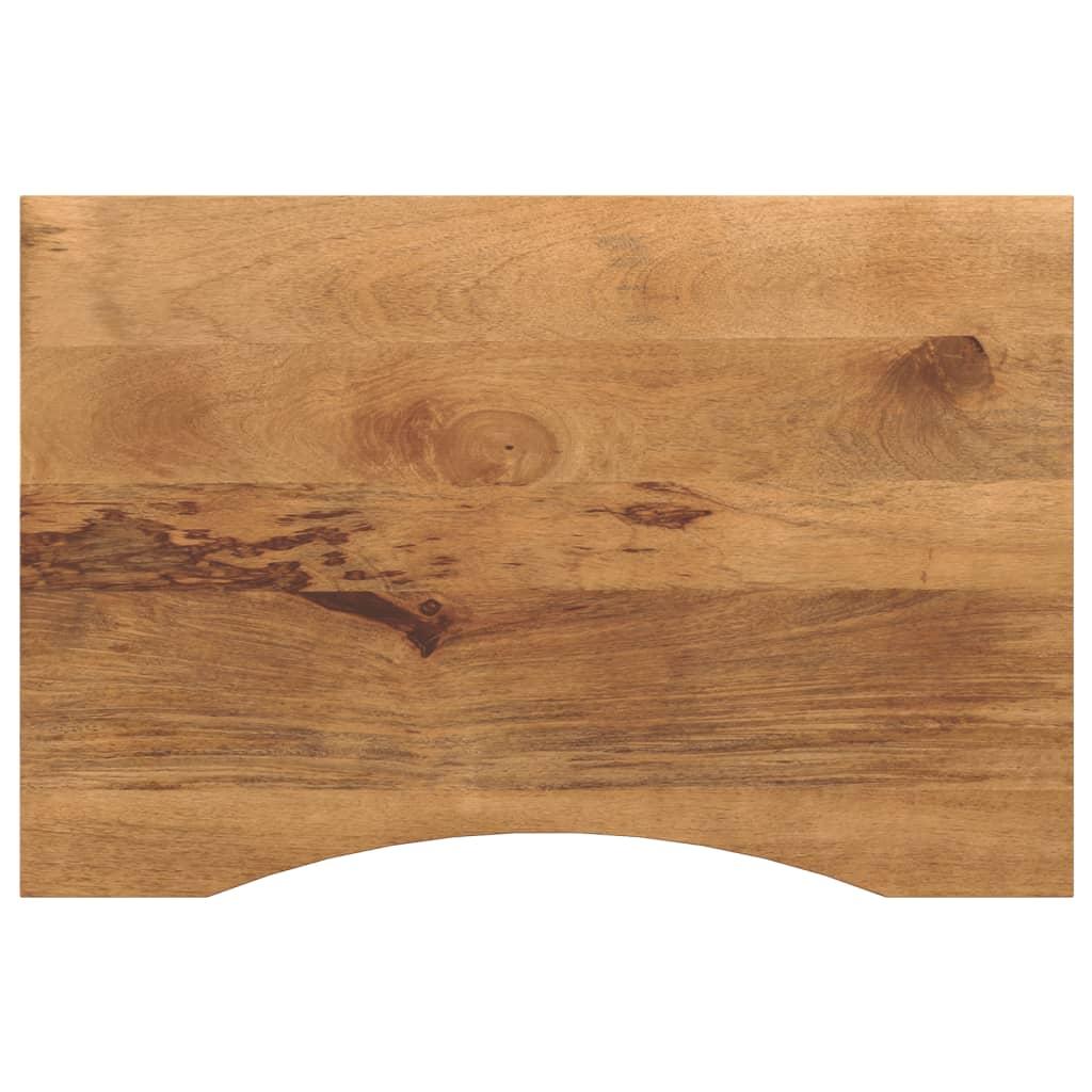 Bordplade med kurvet forkant 80×60×2,5 cm - ru massivt mangotræ Bordplade med kurvet forkant 80×60×2,5 cm - ru massivt mangotræ