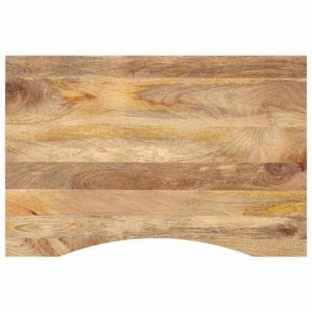 Bordplade med kurvet form 100×60×2,5 cm - ru massivt mangotræ