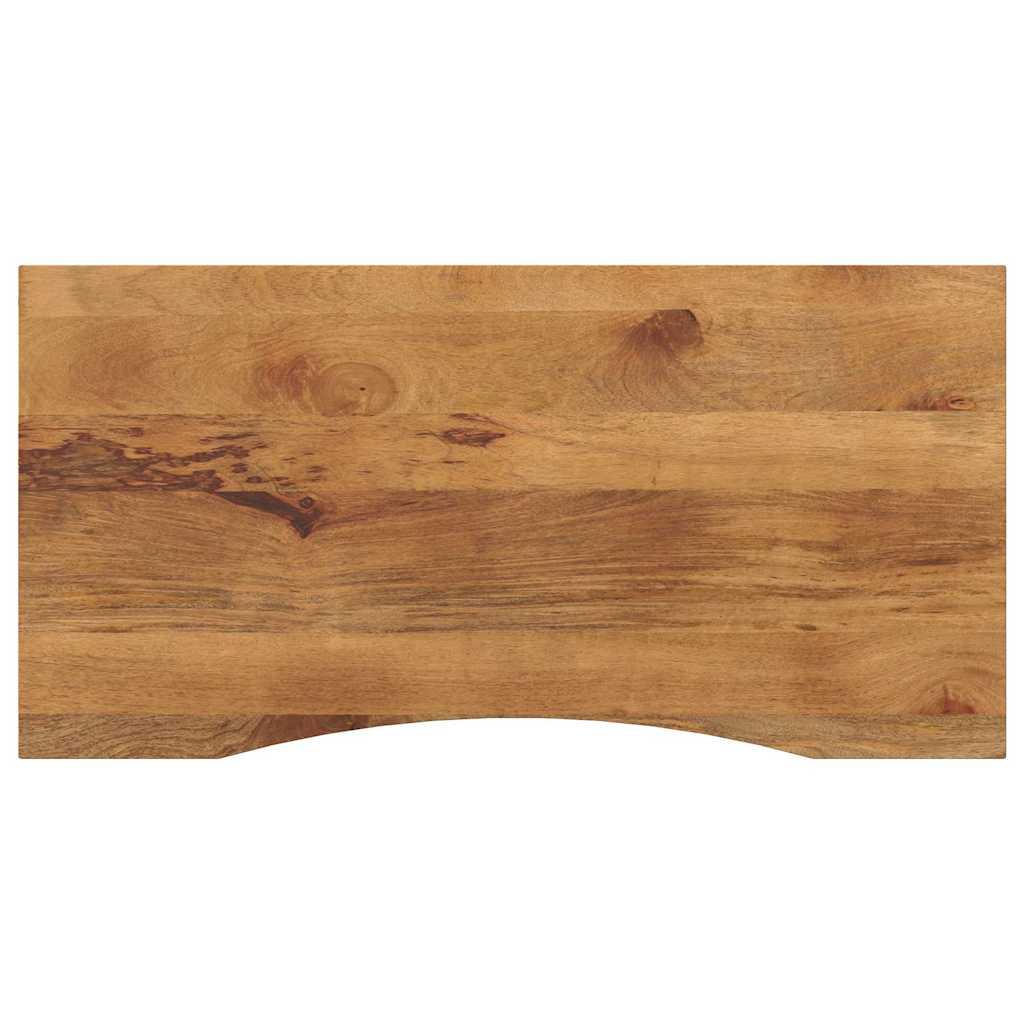 Bordplade med kurvet form 110×50×2,5 cm - ru massivt mangotræ Bordplade med kurvet form 110×50×2,5 cm - ru massivt mangotræ