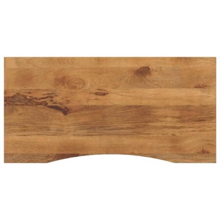 Bordplade med kurvet form 140 × 50 × 2,5 cm - ru massivt mangotræ