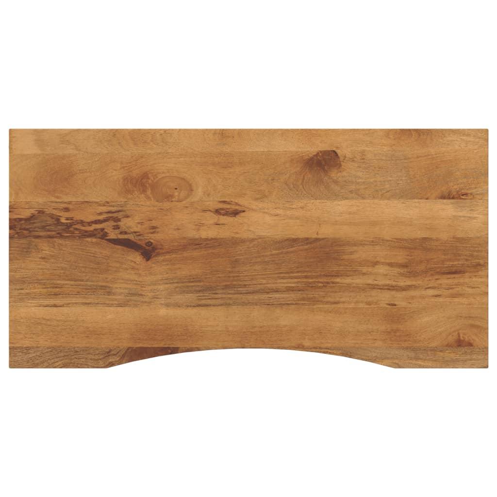 Bordplade med kurvet form 140 × 50 × 2,5 cm - ru massivt mangotræ Bordplade med kurvet form 140 × 50 × 2,5 cm - ru massivt mangotræ