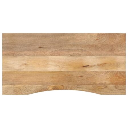 Bordplade med kurvet form 140 × 60 × 2,5 cm - ru massivt mangotræ