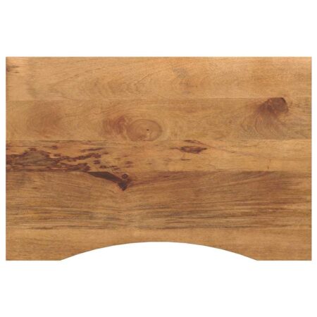 Bordplade med kurvet form 80×50×2,5 cm - ru massivt mangotræ