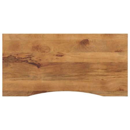 Bordplade med kurvet kant 120×50×2,5 cm - ru massivt mangotræ