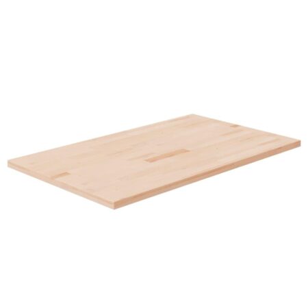 Bordplade til badeværelse 100×60×2,5 cm - massivt ubehandlet egetræ