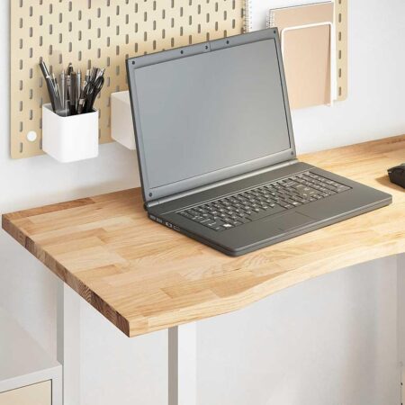 Bordplade til skrivebord 100×60×2,5 cm - ubehandlet massivt egetræ, rektangulær