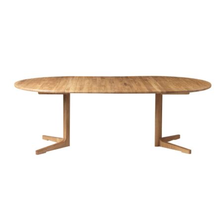 C69E Ry bord m/2 tillægsplader Eg olie, Ø120cm.