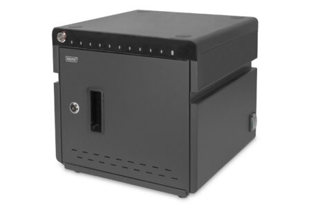 DIGITUS DN-45004 mobilt skrivebords-ladeskab til 10 bærbare/tablets op til 14" - UV-C og USB-C