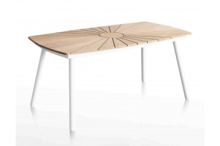 DaneLine Eva Teak Ovalt Havebord - 90x160 cm - Hvid