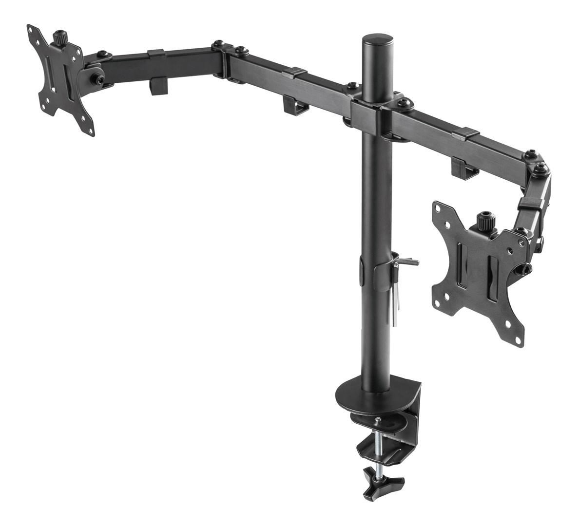 Deltaco Gaming GAM-040 dobbelt skærmholder til skrivebord - op til 32", sort Deltaco Gaming GAM-040 dobbelt skærmholder til skrivebord - op til 32", sort