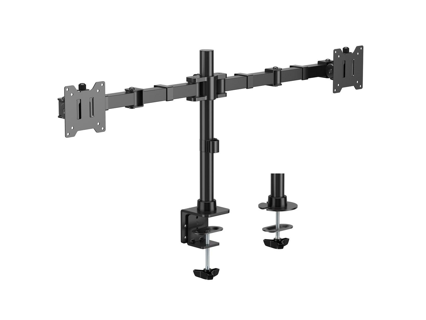 EQUIP Heavy-Duty dobbelt skærmarm til skrivebord 17-35" sort EQUIP Heavy-Duty dobbelt skærmarm til skrivebord 17-35" sort
