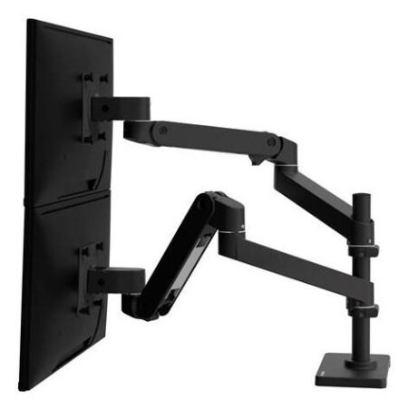 Ergotron LX Pro Series 45-690-292 dobbelt skærmarm 27" - skrivebord, sort
