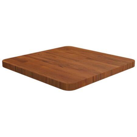 Firkantet bordplade i massivt eg 40 x 40 x 2,5 cm - mørkebrun, behandlet