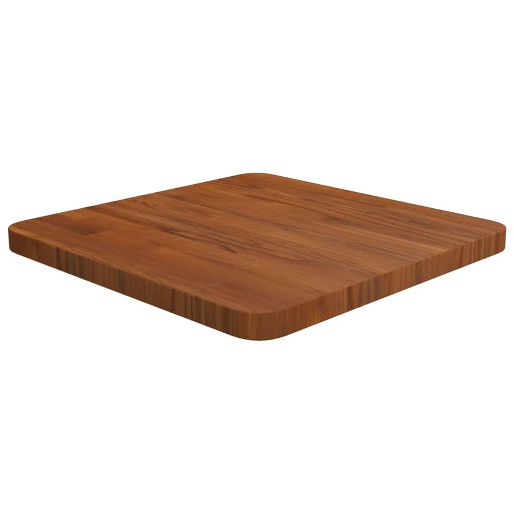 Firkantet bordplade i massivt eg 40 x 40 x 2,5 cm - mørkebrun, behandlet Firkantet bordplade i massivt eg 40 x 40 x 2,5 cm - mørkebrun, behandlet