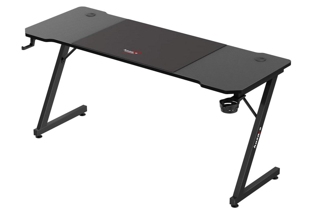 Gaming bord Huzaro Hero 4.8 - sort skrivebord til gaming Gaming bord Huzaro Hero 4.8 - sort skrivebord til gaming