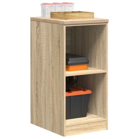 Garageopbevaringsskab i Sonoma eg 40 × 51 × 85 cm - massiv fyrretræs-bordplade
