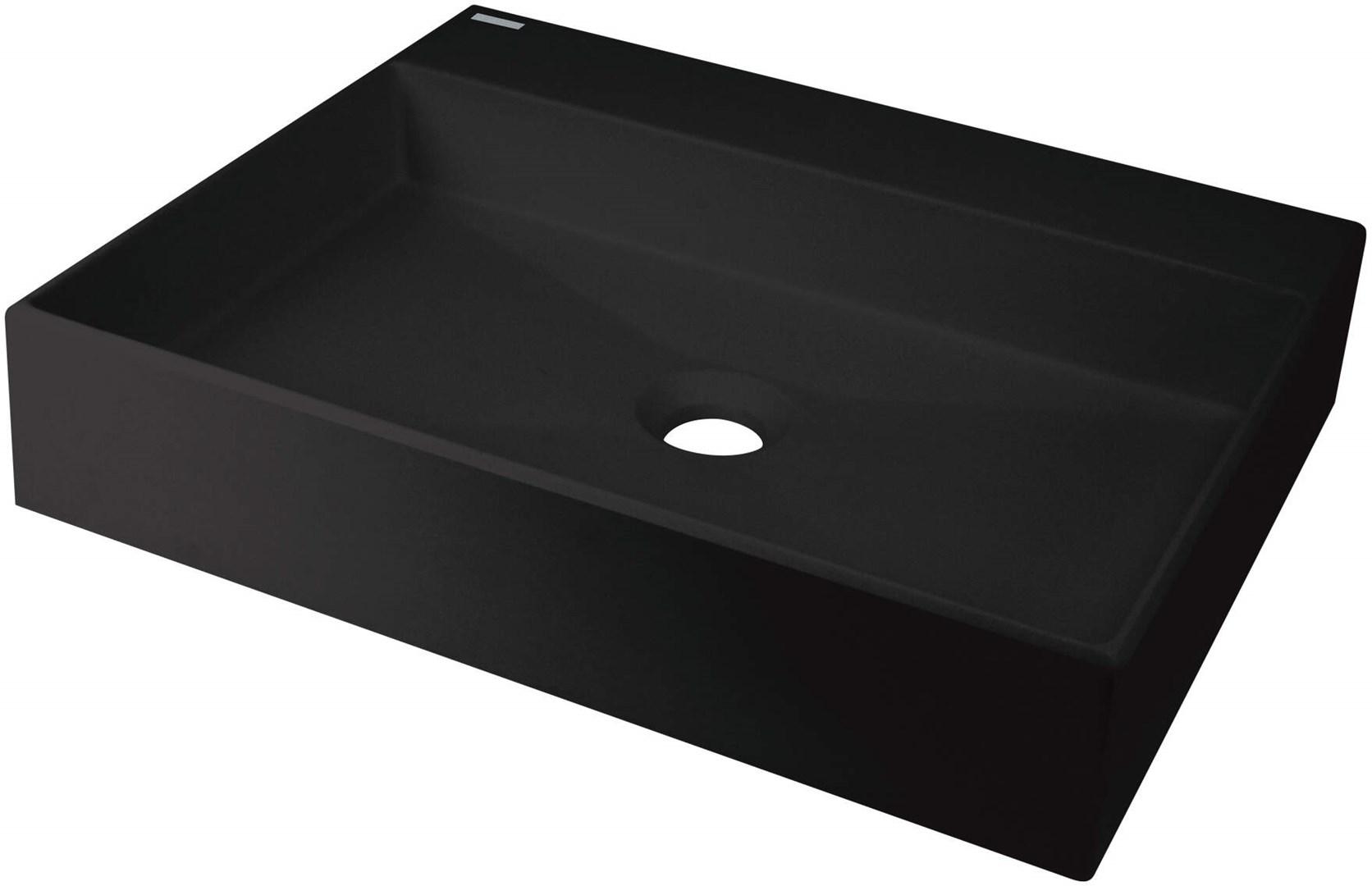 Håndvask til bordplade i granit, deante - 50 × 40 cm med plads til armatur Håndvask til bordplade i granit, deante - 50 × 40 cm med plads til armatur