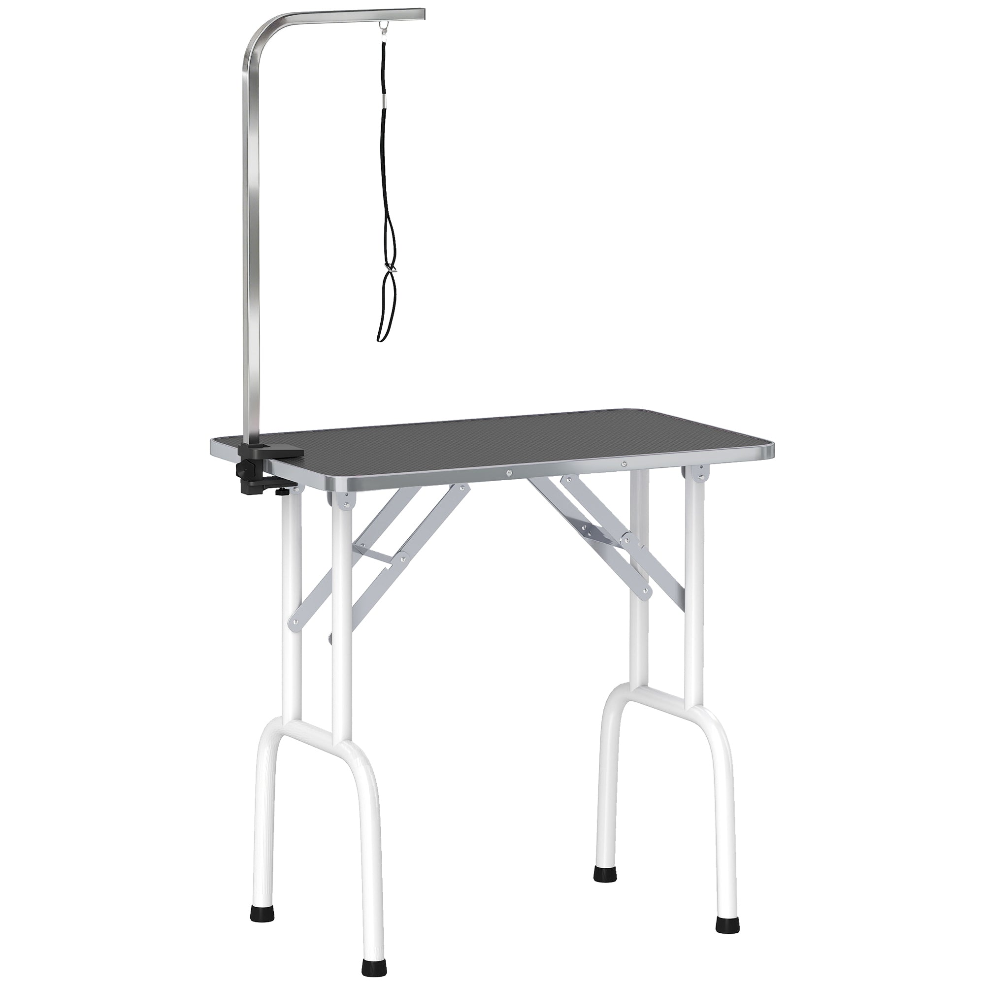Hundetrimmebord med slynge, foldbart, stålben, skridsikker bordplade, 81x48,5x80 cm, sort Hundetrimmebord med slynge, foldbart, stålben, skridsikker bordplade, 81x48,5x80 cm, sort
