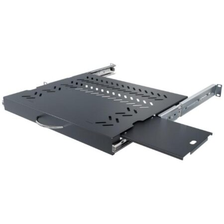 Justerbar tastatur- og museskuffe til 19" rack - 1U, udtræk