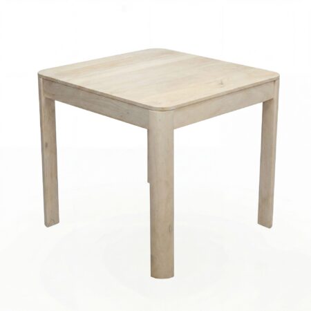 Kvadratisk Spisebord 80x80 cm i Massivt Mangotræ White Wash - Designbord