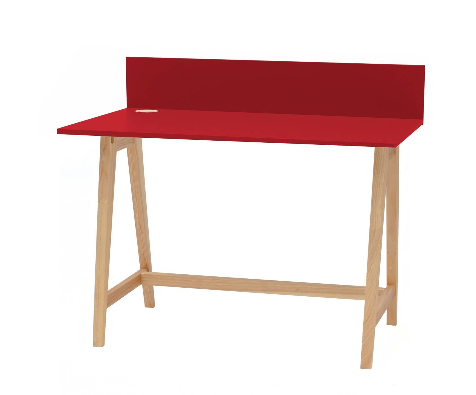 LUKA Asketræ Skrivebord 110x50cm / Rød LUKA Asketræ Skrivebord 110x50cm / Rød