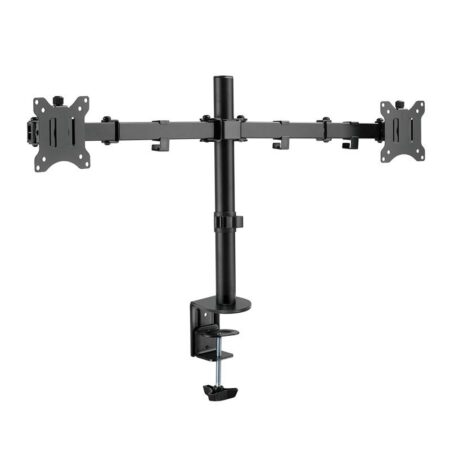 LogiLink BP0098 dobbelt skærmholder til skrivebord, 17-32", sort