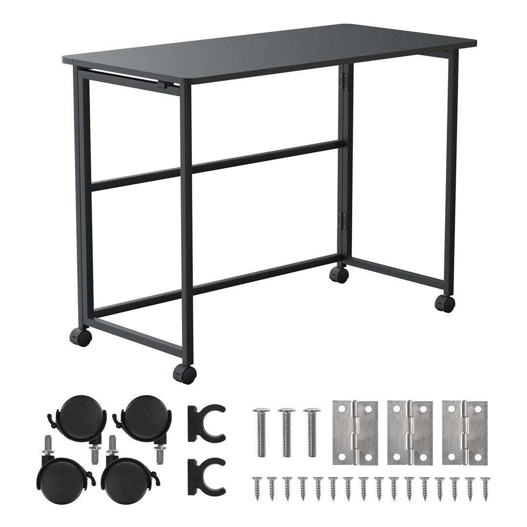 Maclean MC-1250 foldebord/skrivebord - sort, mobil, 100 × 50 cm, max 50 kg Maclean MC-1250 foldebord/skrivebord - sort, mobil, 100 × 50 cm, max 50 kg