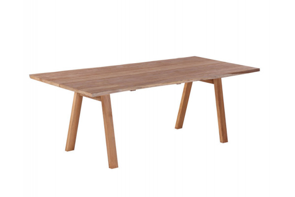 Maxi Plankebord 100x240 cm - m/bordben i teak - Skrå Maxi Plankebord 100x240 cm - m/bordben i teak - Skrå