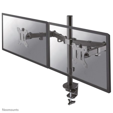 NEWSTAR Neomounts FPMA-D550DBLACK dobbelt skærmarm til skrivebord - 10-32" VESA 75/100, klemme/gennemføring, sort