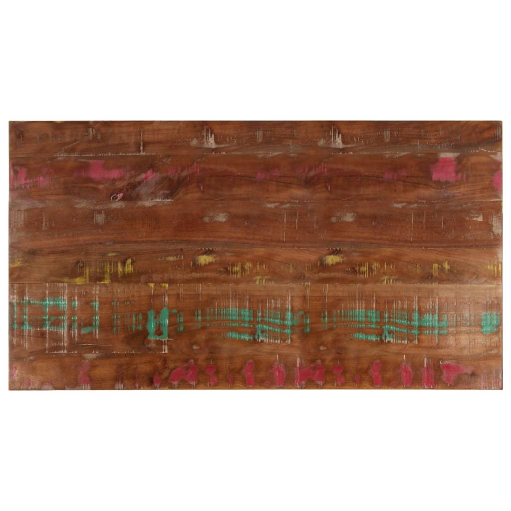 Rektangulær bordplade 100 × 70 × 2,5 cm - massivt genbrugstræ, blandet farvefinish Rektangulær bordplade 100 × 70 × 2,5 cm - massivt genbrugstræ, blandet farvefinish