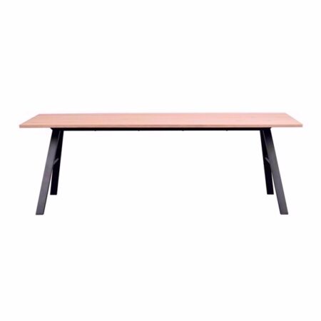 Rowico Home Brigham Spisebord Hvidpigmenteret m. Sort inkl. Tillægsplader 220 cm x 75 cm x 90 cm | Møbelsalg.dk