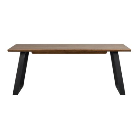 Rowico Home Melville Planke Spisebord Brun Egetræ inkl. 2 Tillægsplader 310 cm x 75 cm x 95 cm | Møbelsalg.dk