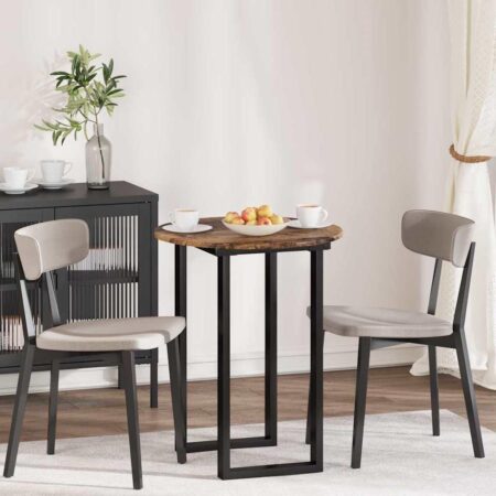 Rund bordplade Ø 60 x 1,5 cm - konstrueret træ, gammelt træ