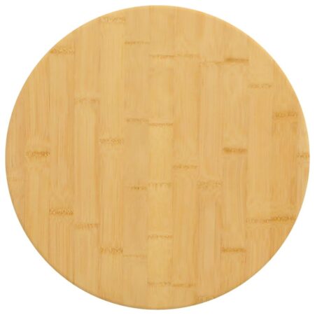 Rund bordplade Ø40 x 4 cm - bambus, lakeret