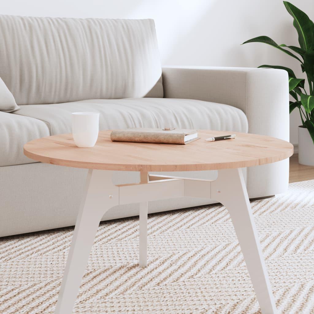 Rund bordplade Ø70 x 1,5 cm i massivt bøgetræ - ubehandlet Rund bordplade Ø70 x 1,5 cm i massivt bøgetræ - ubehandlet