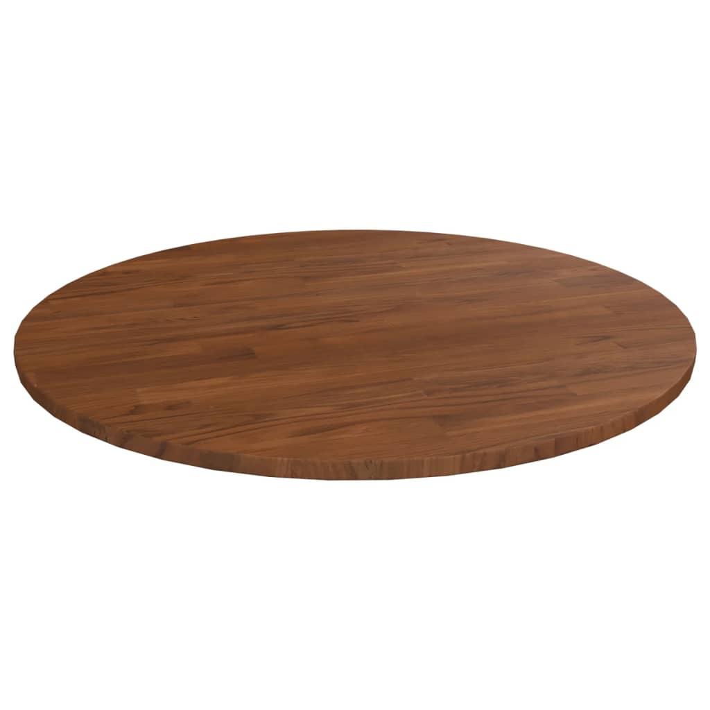 Rund bordplade Ø70 x 1,5 cm i massivt egetræ - mørkebrun, behandlet Rund bordplade Ø70 x 1,5 cm i massivt egetræ - mørkebrun, behandlet