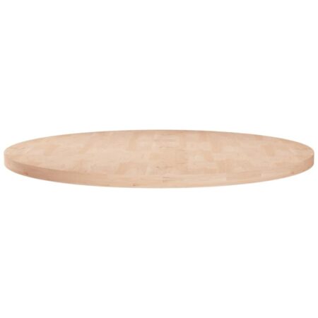 Rund bordplade Ø70 x 2,5 cm - ubehandlet massivt egetræ