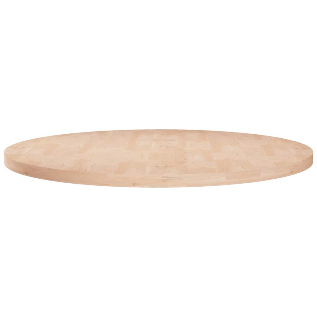 Rund bordplade Ø70 x 2,5 cm - ubehandlet massivt egetræ Rund bordplade Ø70 x 2,5 cm - ubehandlet massivt egetræ