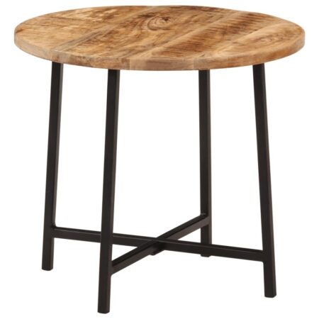 Rundt sofabord 45 x 45 x 40 cm - massivt mangotræ og jern