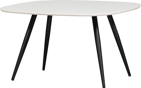 Rundt spisebord Tablo WOOOD Ø130 FSC-eg mat hvid bordplade, mat sort metalben Rundt spisebord Tablo WOOOD Ø130 FSC-eg mat hvid bordplade, mat sort metalben