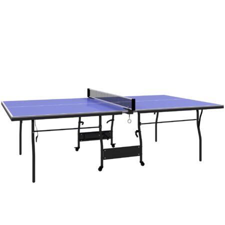 Sammenklappeligt bordtennisbord, standard bordtennisbord inklusive bordtennisnet, 3 bolde, 12 mm bordplade