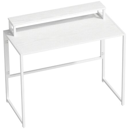 Sammenklappeligt skrivebord/computerbord med skærmbeslag til hjemmekontor, 100 x 48 x 87,5 cm