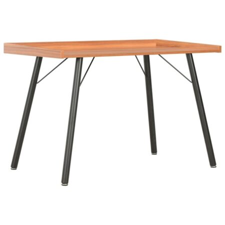 Skrivebord 90×50×79 cm - brun med sorte ben