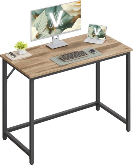 Skrivebord computerbord 100 × 50 cm, kamelbrun/sort