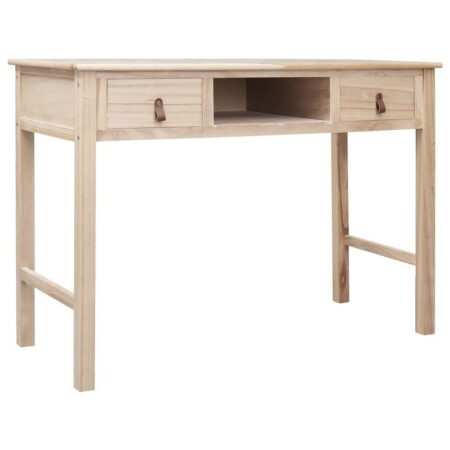 Skrivebord i træ - 110 × 45 × 76 cm, naturfarvet