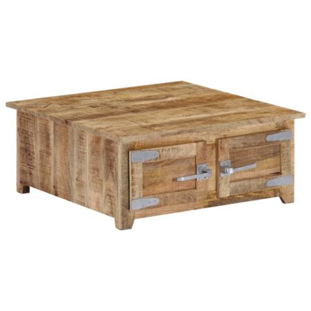 Sofabord 70 × 70 × 30 cm i massivt mangotræ