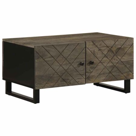 Sofabord 80×50×40 cm i massivt mangotræ - sort